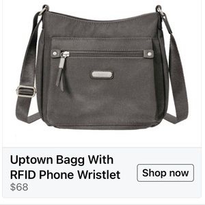 Grey Baggalini, crossbody with wallet bag. NWOT.